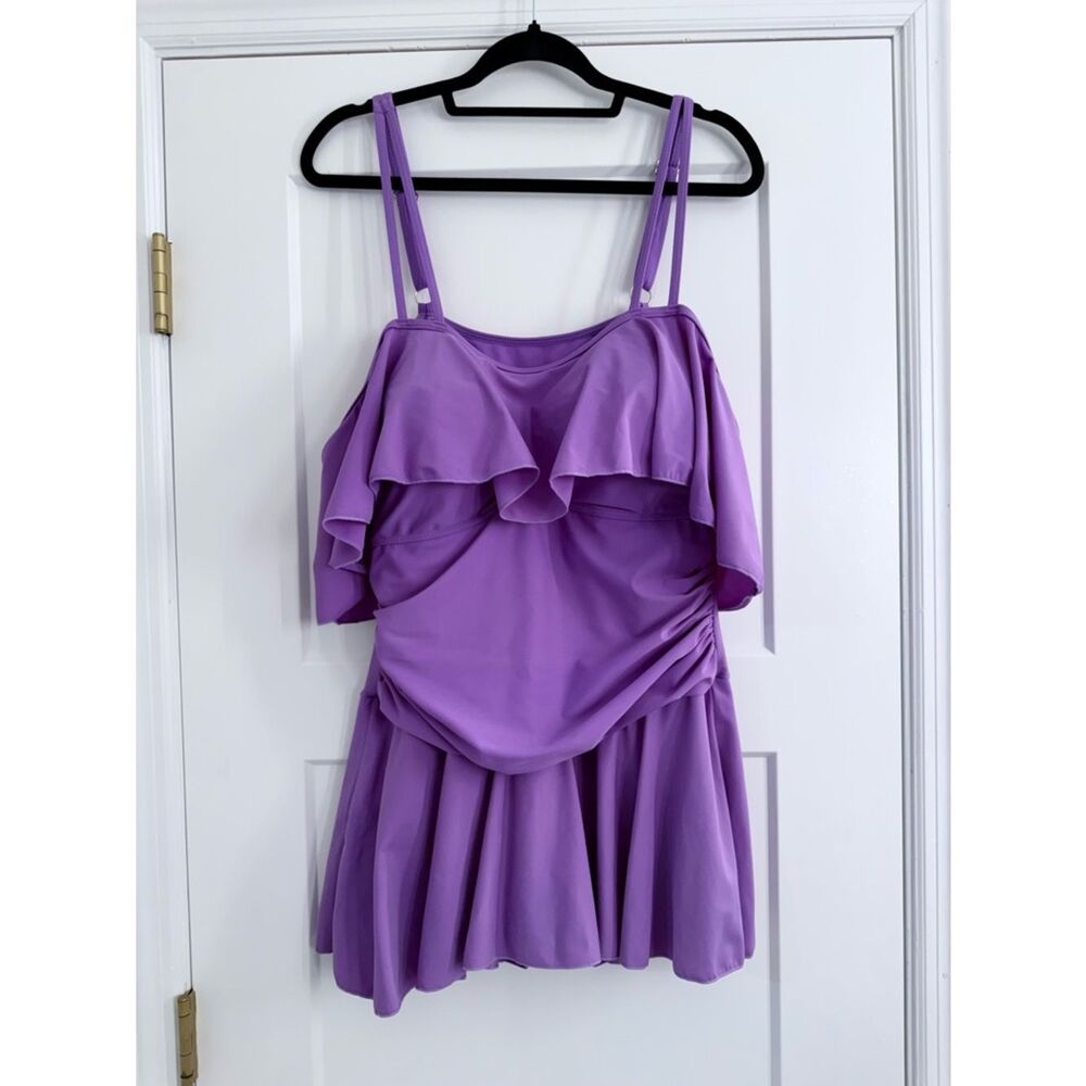 Cocopear One Piece Tummy Control Swim Dress - Picture 6 of 12